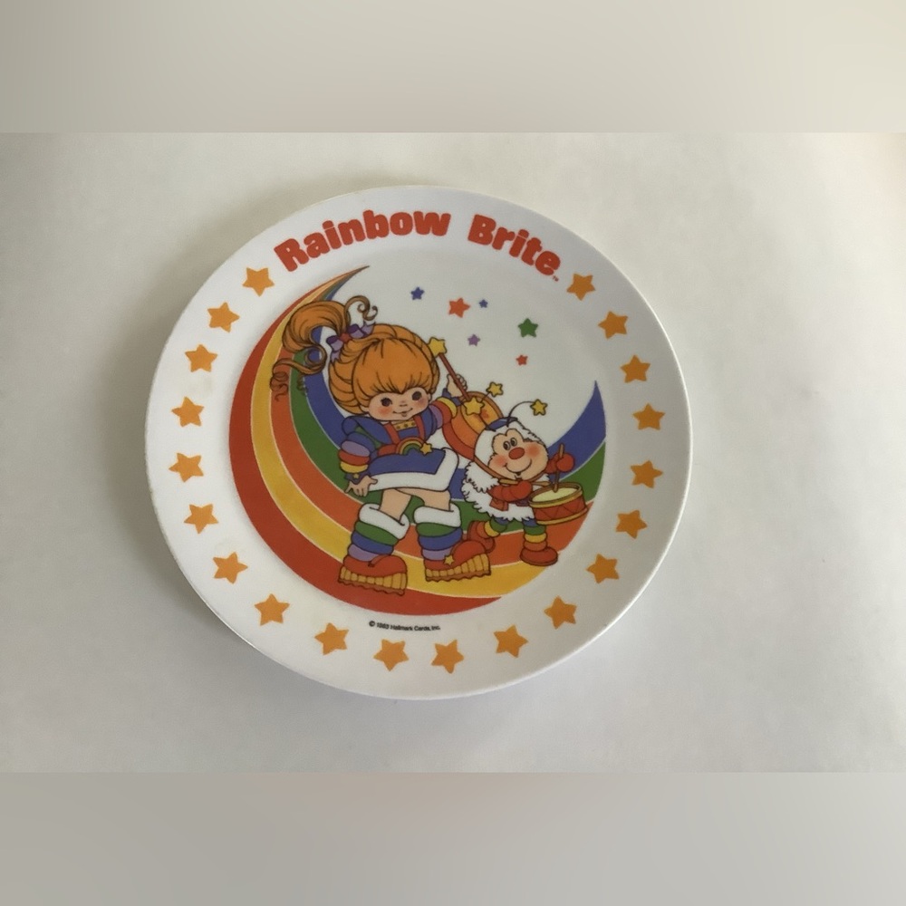 Vintage 1983 Hallmark Cards Inc. Deka 8” Rainbow Brite Melamine Plate